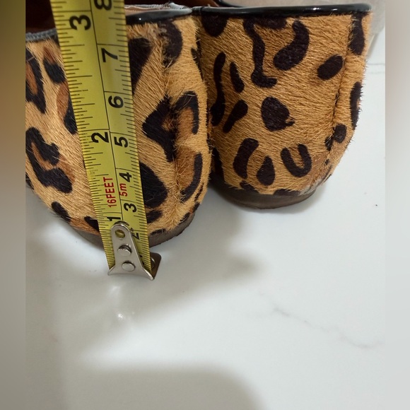 J Crew Shoes Womens 8 Brown Leopard Print Loafers Slip On Calf Hair Animal - Picture 7 of 7